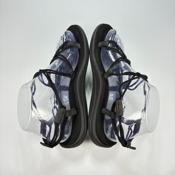 Teva Voya Infinity Black Strappy Elastic Lacing Slip On Sandals Women's Size 7 - Picture 7 of 9